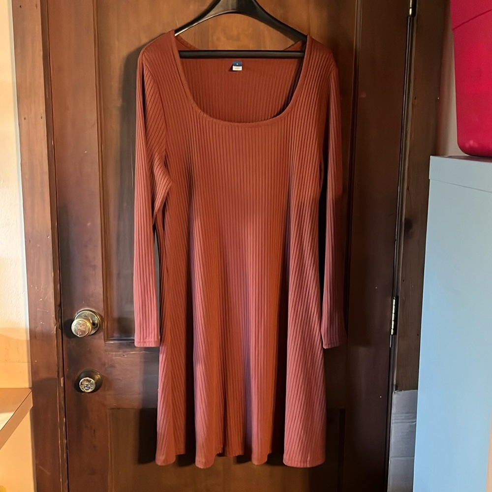 XL OLD NAVY RIBBED POPOVER DRESS